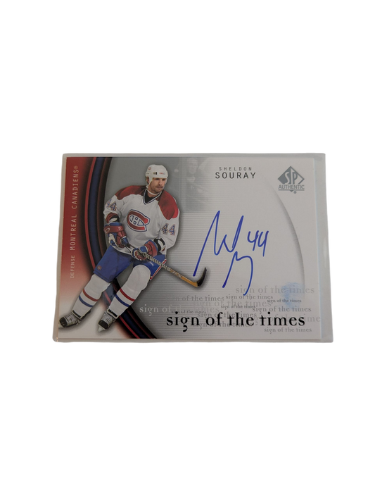 2006 Upper Deck Sign of the Times Montreal Canadiens Sheldon Souray Auto Card