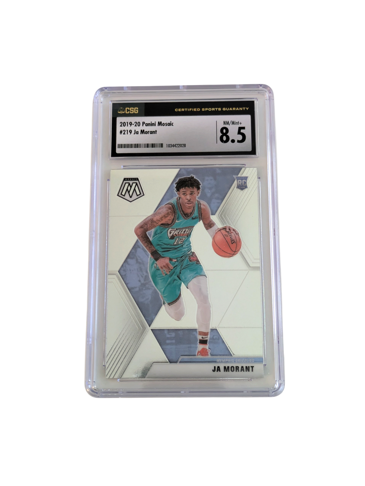 2019-20 Panini Mosaic Ja Morant Rookie CSG 8.5 Card