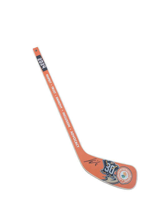2024 Mini Wood Hockey Stick Anaheim Ducks signed by Urho Vaakanainen