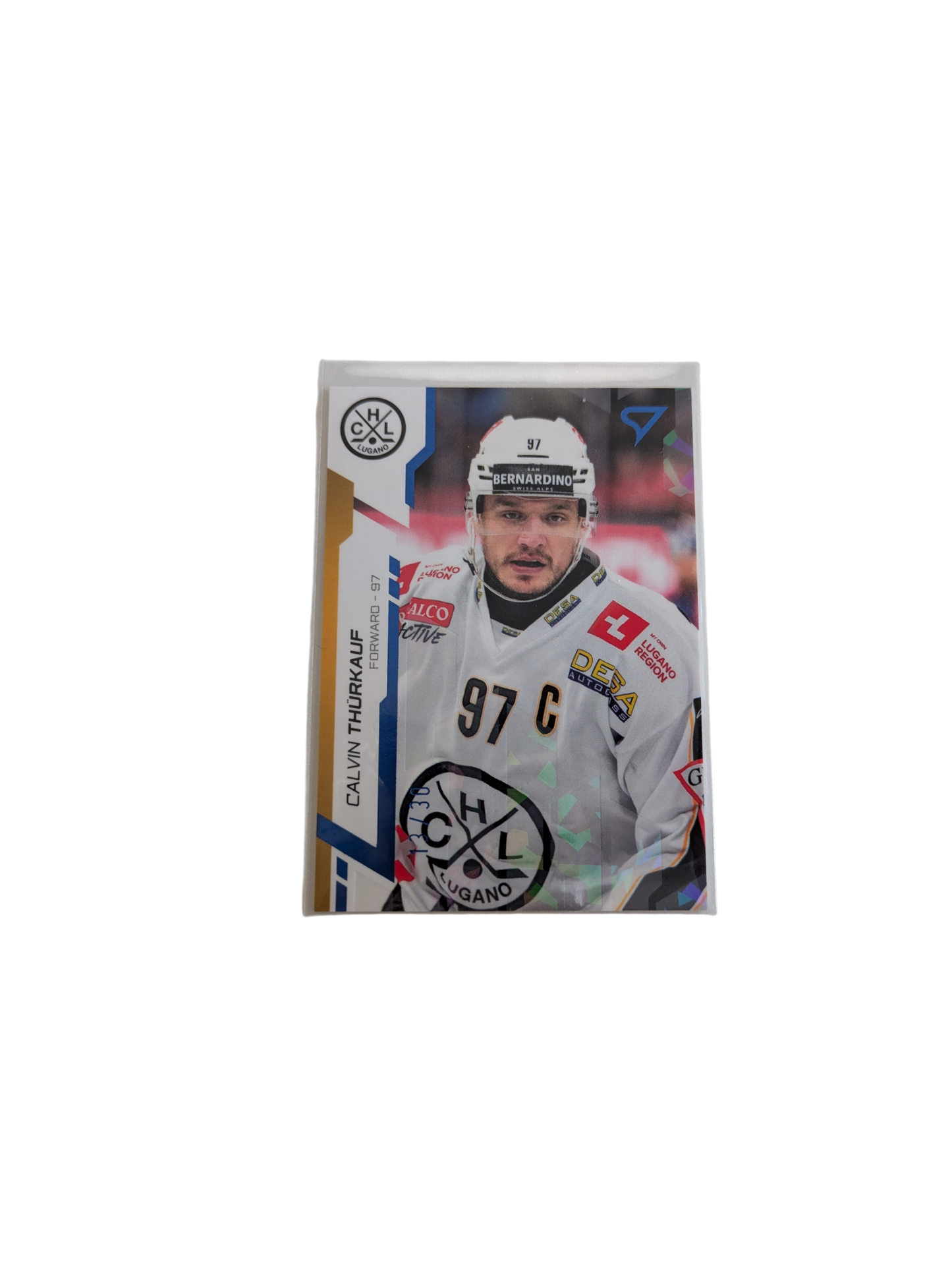2025 SportZoo National League HC Lugano Calvin Thurkauf 13/30 Blue card