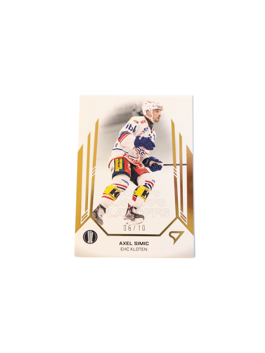 2025 SportZoo National League Playoffs Kloten Axel Simic Gold 06/10 card