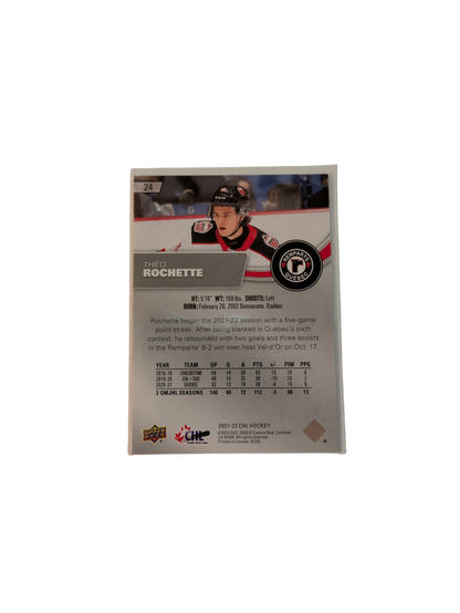2021 Upper Deck Exclusives Quebec Remparts Theo Rochette 047/100 card