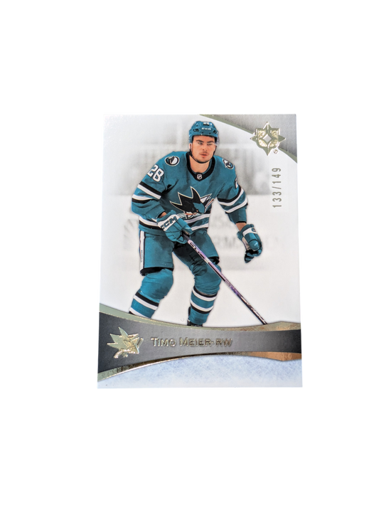2022 Upper Deck Signature San Jose Shark Timo Meier #3 133/149 card