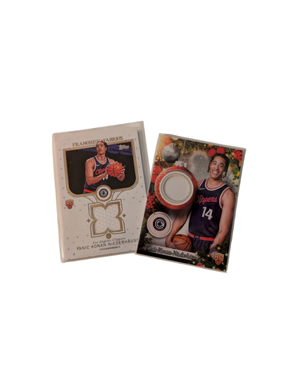 2025 Topps Los Angeles Clippers Yanic Konan Niederhauser Double Rookie Jersey Patch card Bundle