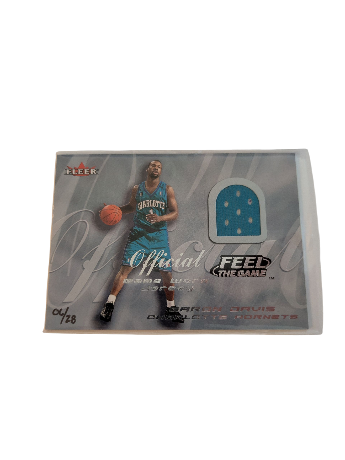 2000 Fleer Feel the Game Charlotte Hornets Baron Davis Patch Card