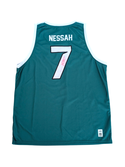 Cleveland State Dayan Nessah NCAA signed Green Jersey
