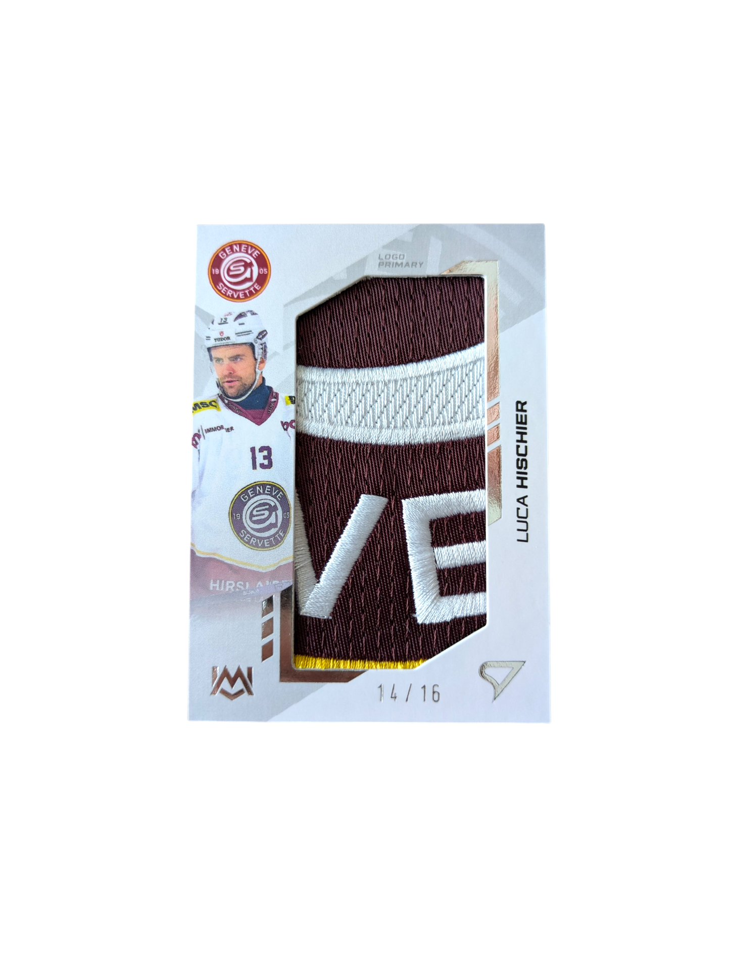 2024 SportZoo National League GSHC Luca Hischier Logo Patch 14/16 card