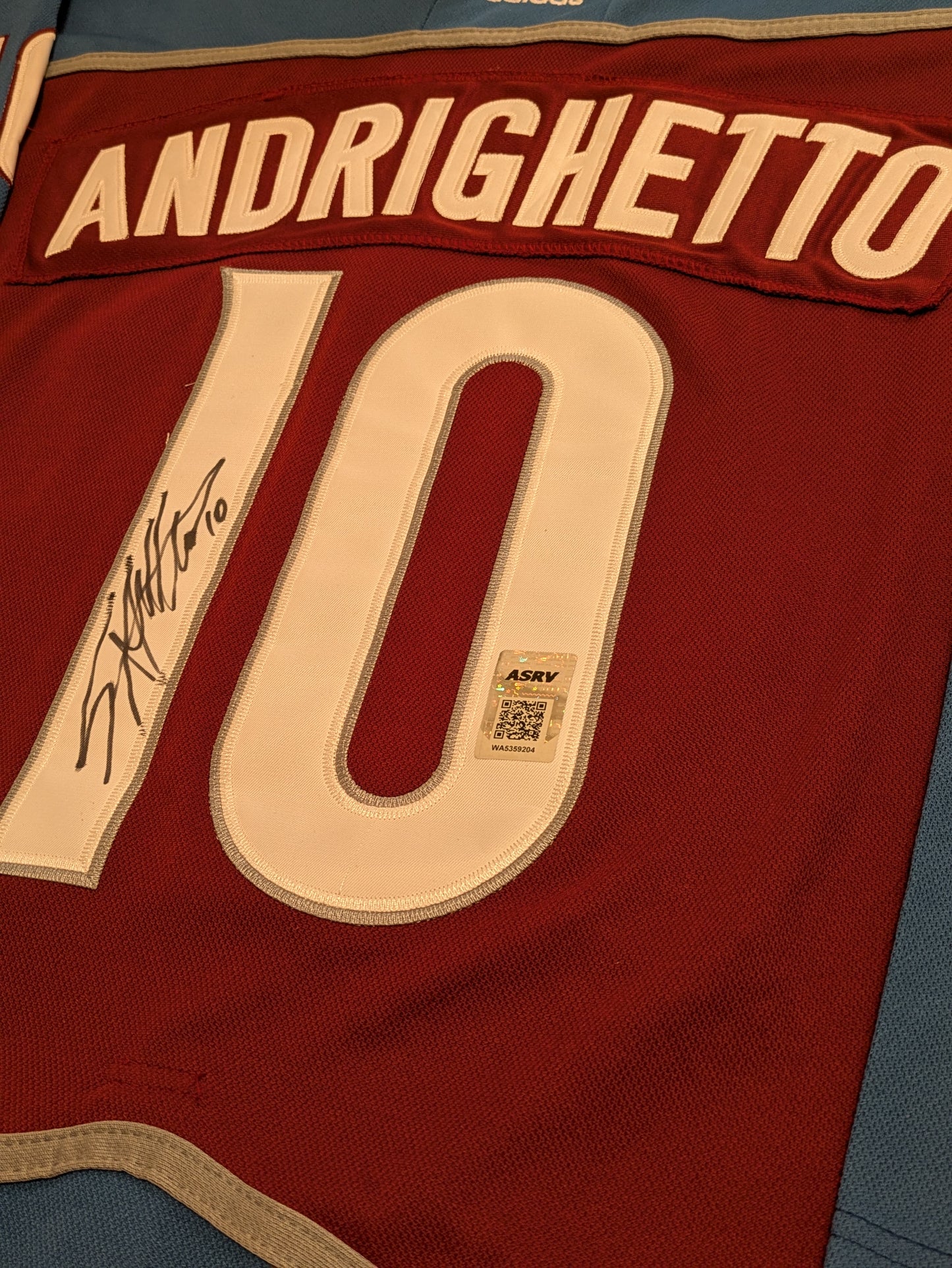 Colorado Avalanche Sven Andrighetto NHL signed Jersey