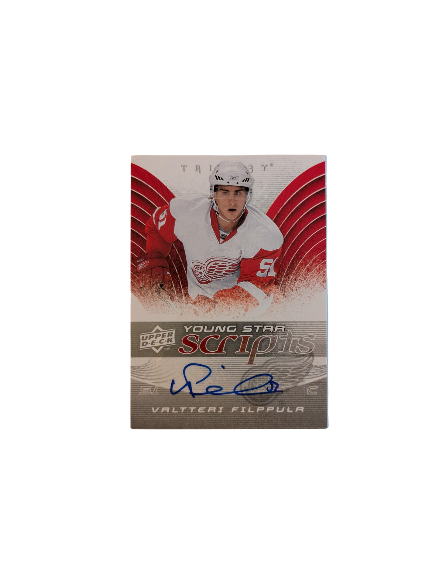 2008-09 Upper Deck Trilogy Hockey Detroit Red Wings Valterri Filppula Auto Card