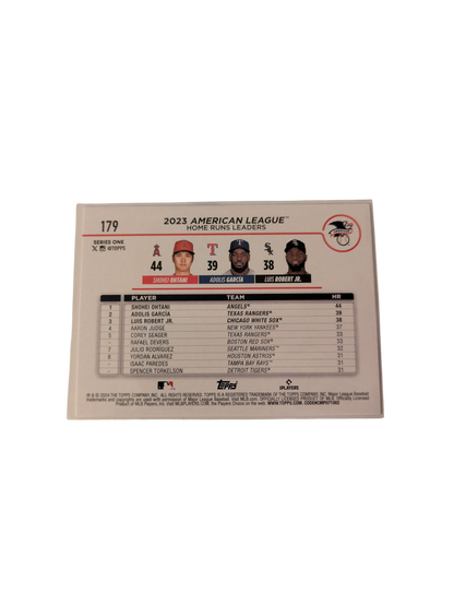 2024 Topps American League Leaders Ohtani Garcia Robert Jr Card