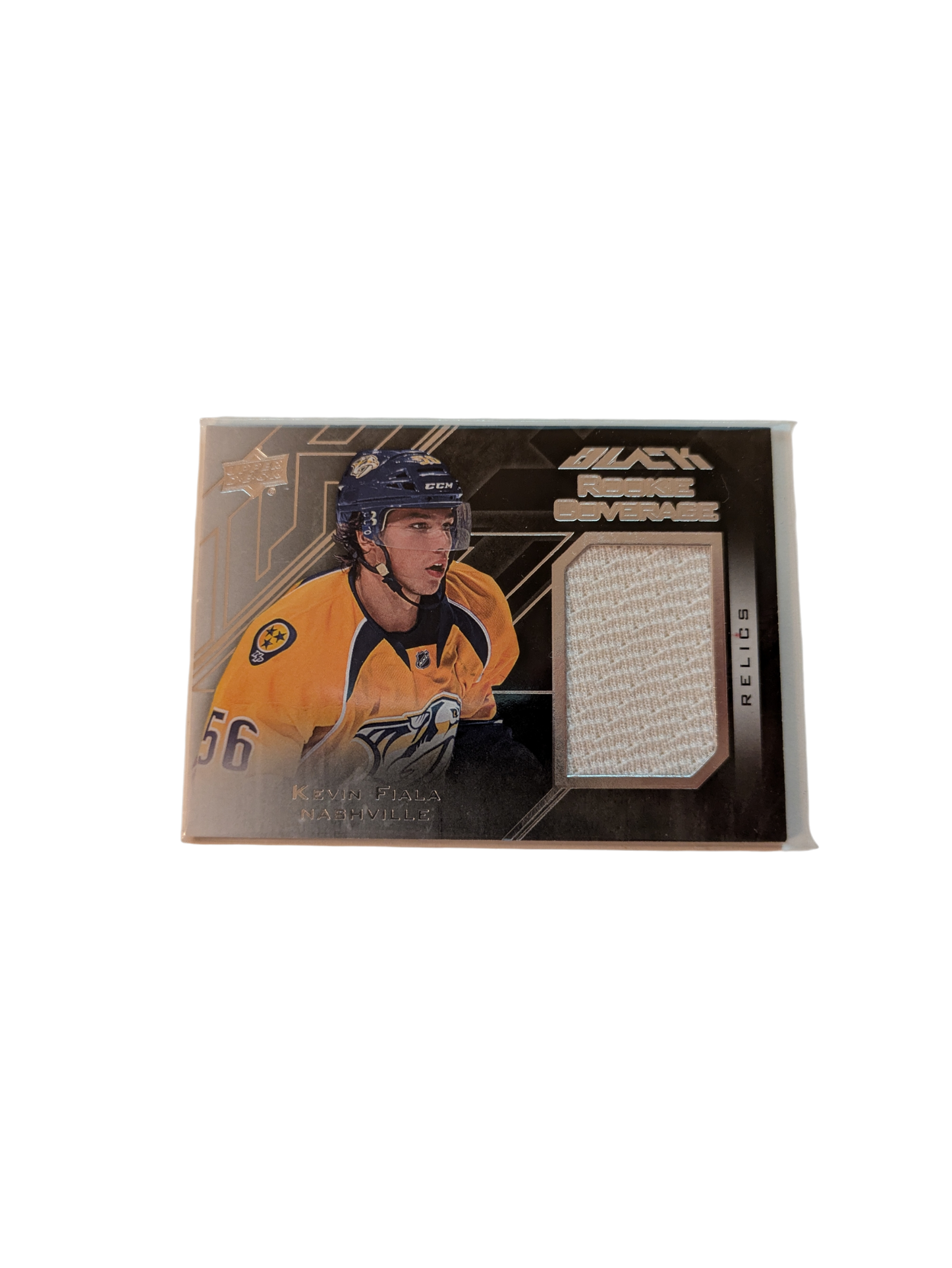 2015 Upper Deck Black Rookie Coverage Nashville Predators Kevin Fiala Jersey Patch card