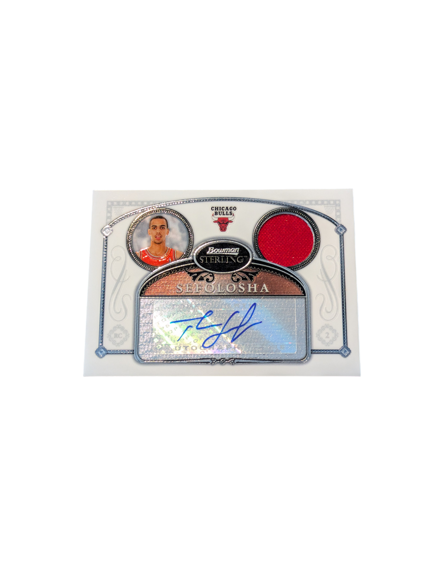 2007 Topps Bowman Sterling Chicago Bulls Thabo Sefolosha Auto + Patch Card