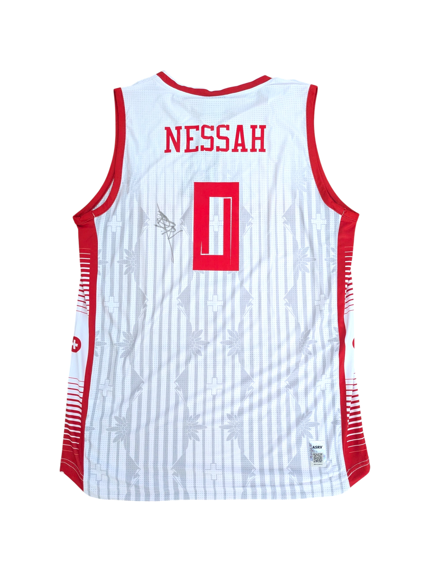 Switzerland National Team Dayan Nessah signed White Basketball Jersey