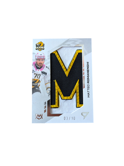 2024 SportZoo National League Ajoie HC Matteo Romanenghi Letter Patch 03/10 card