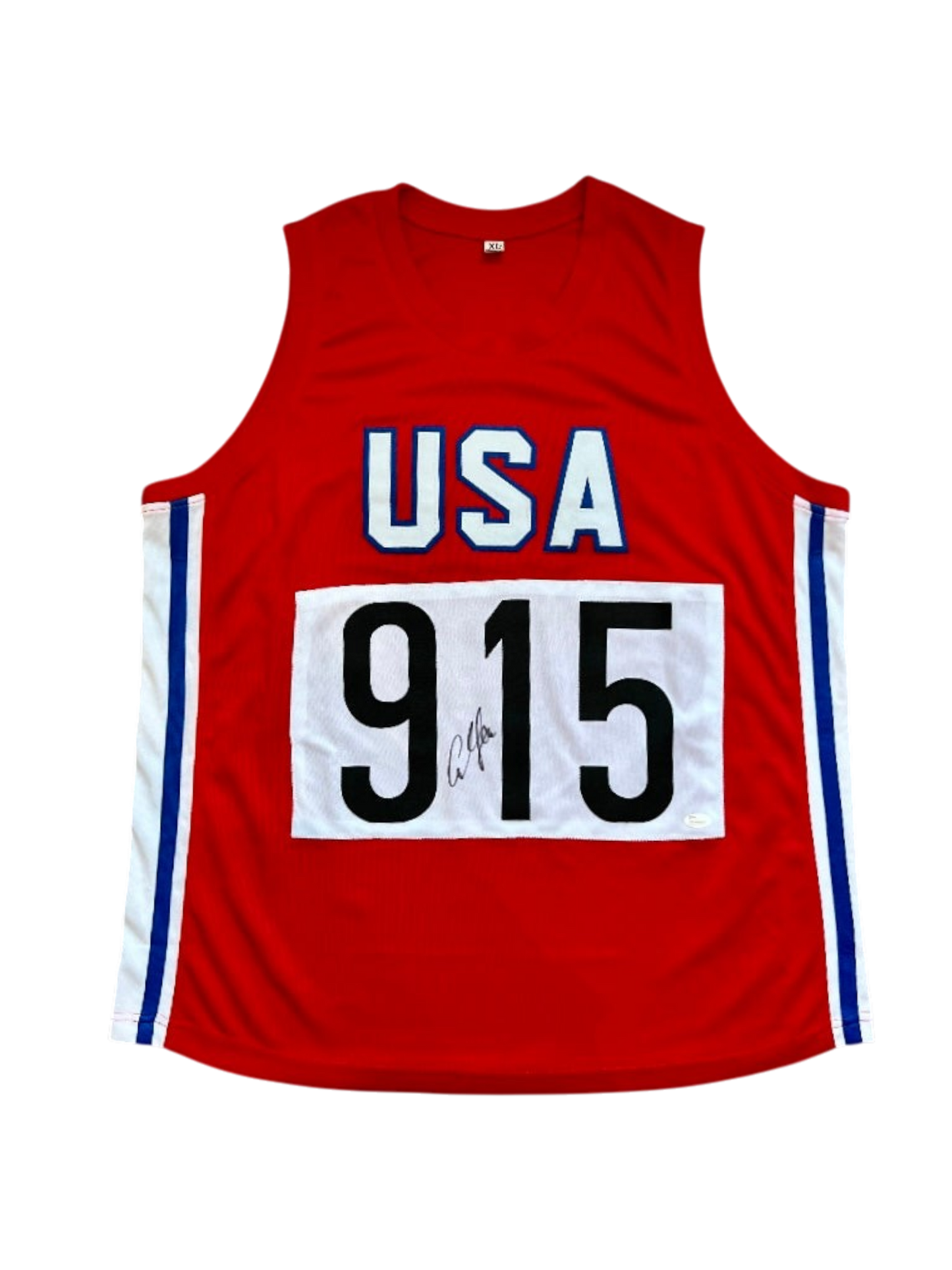 Carl Lewis Track & Field signed USA Custom Jersey