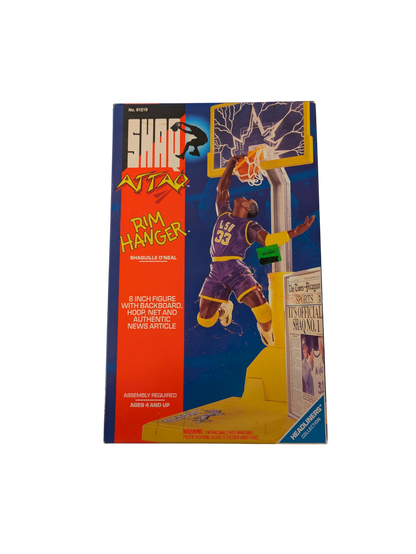 1993 Kenner Shaq Attaq LSU Shaquille O'Neal Rim Hanger Action Figure