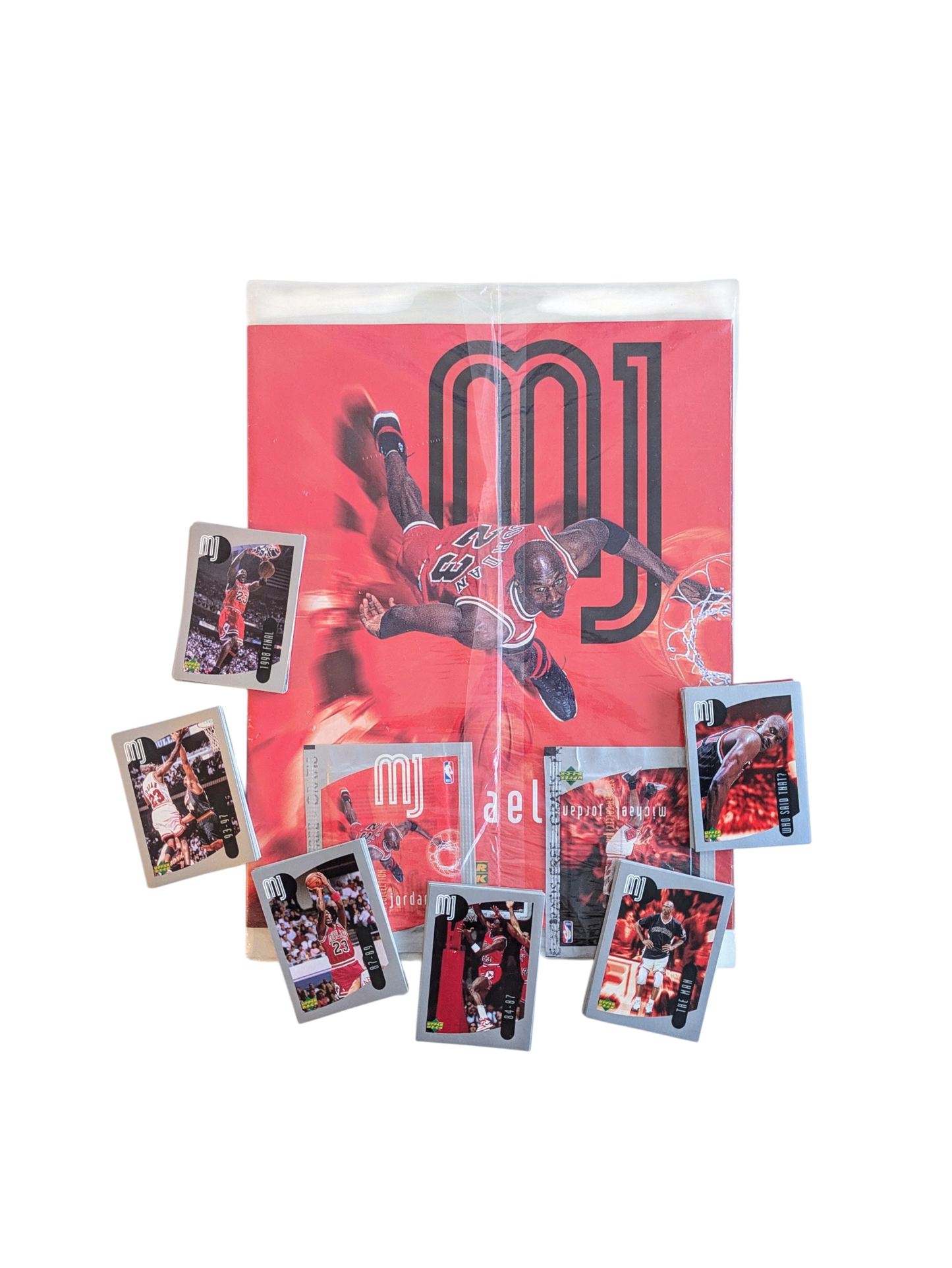 1998 Chicago Bulls Michael Jordan Basketball Sticker Album Book + Stickers
