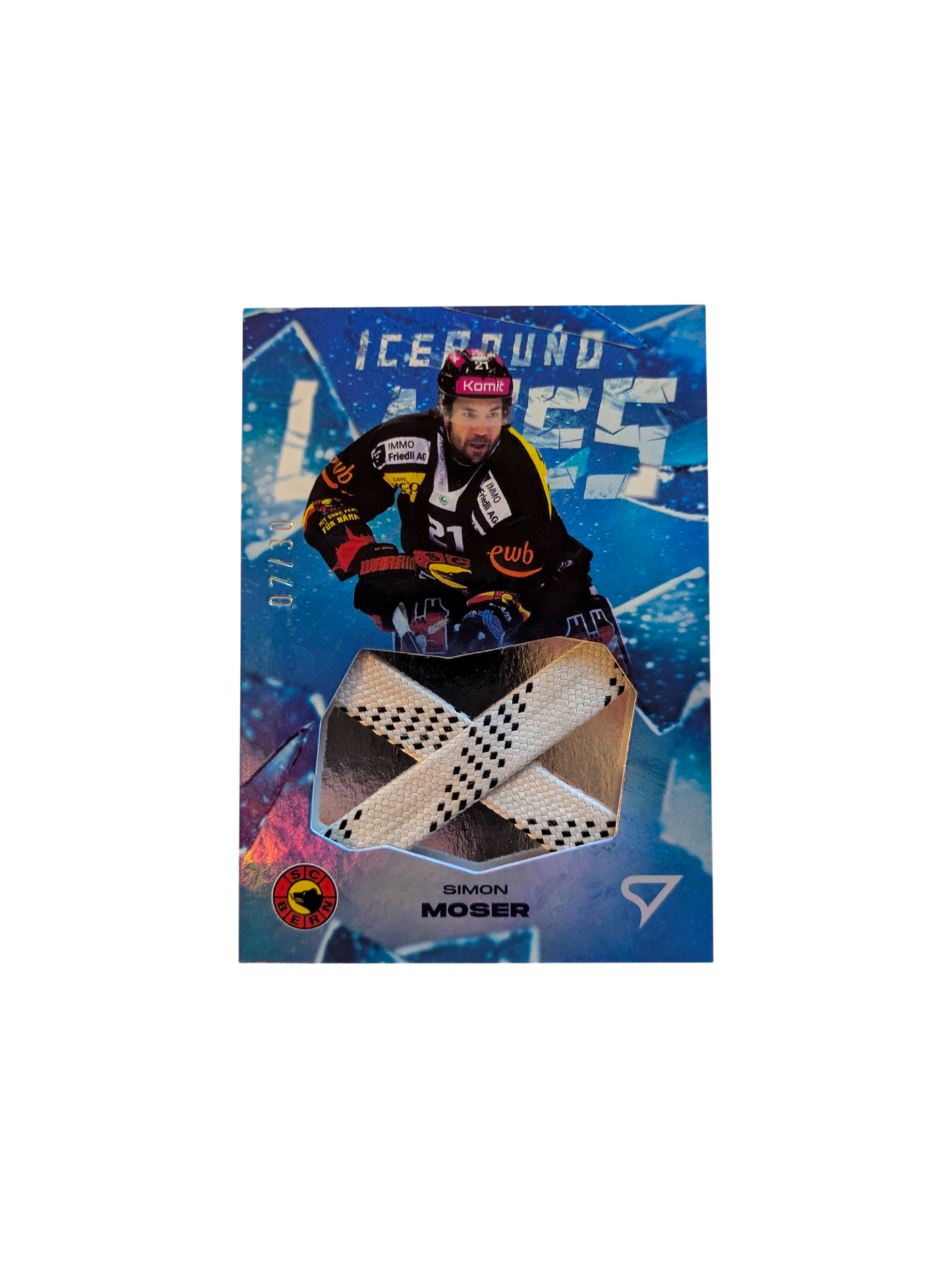 2025 SportZoo National League Series 2 EHC Kloten IceBound Laces Sami Niku /30 card