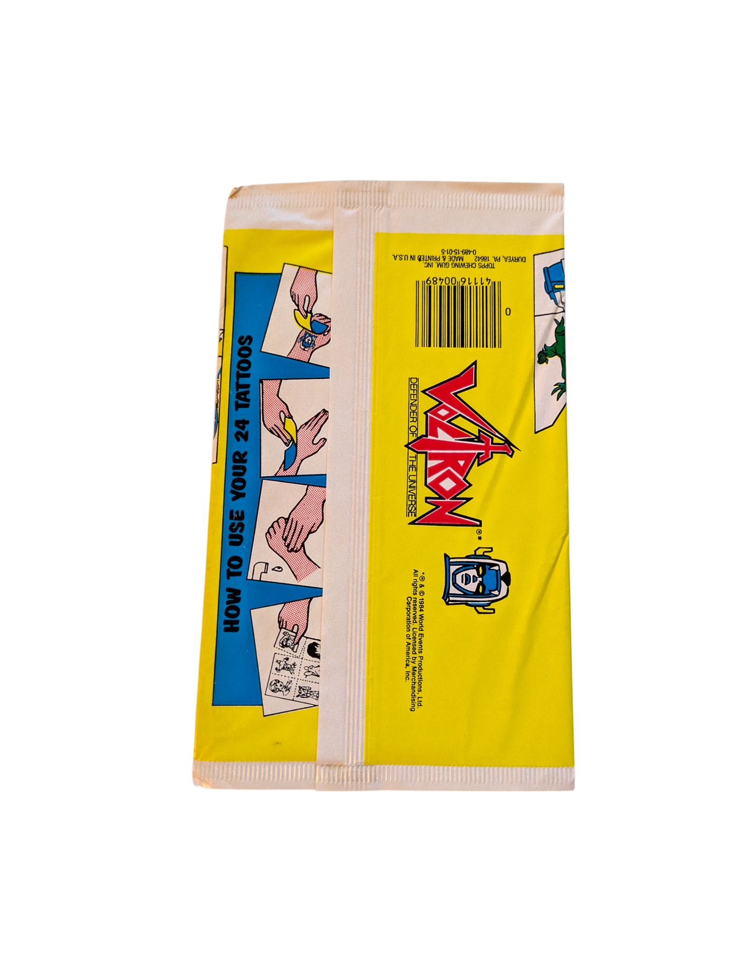 1984 Topps World Events Voltron Defender of the Universe Tattoos