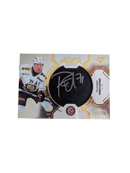 2025 SportZoo National League Series 2 GSHC Engraved Puck Tanner Richard 15/20 card