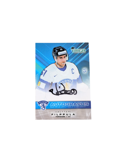 2022 Taiga Hockey Cards Finland Suomi Valtteri Filppula Auto 1/5 card