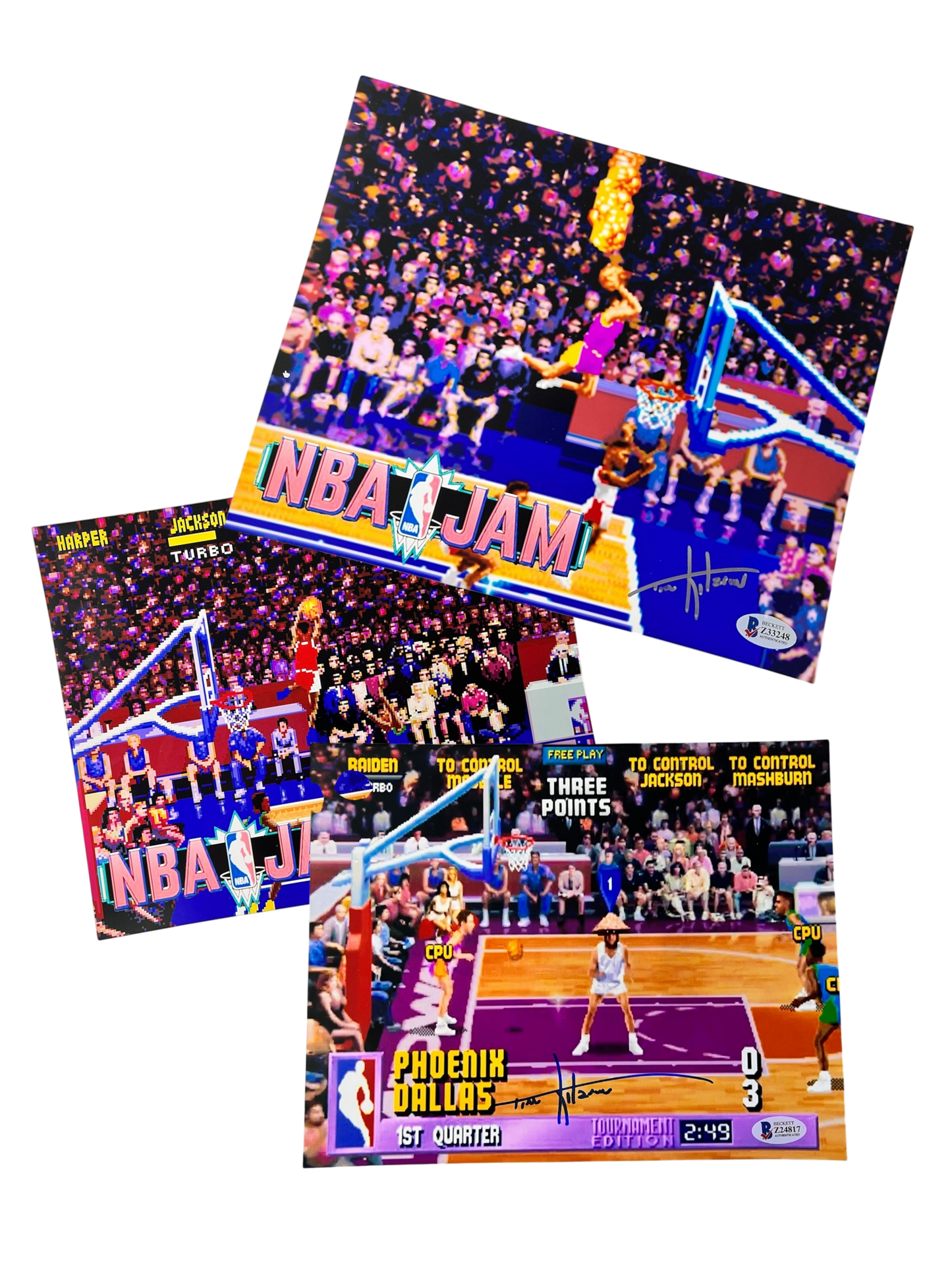 NBA Jam Posters signed by Tim Kitzrow (A4)