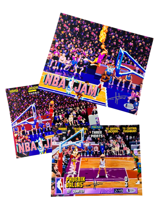 NBA Jam Posters signed by Tim Kitzrow (A4)