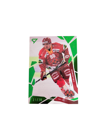 2026 SportZoo National League Biel Luca Christen Green 21/30 card