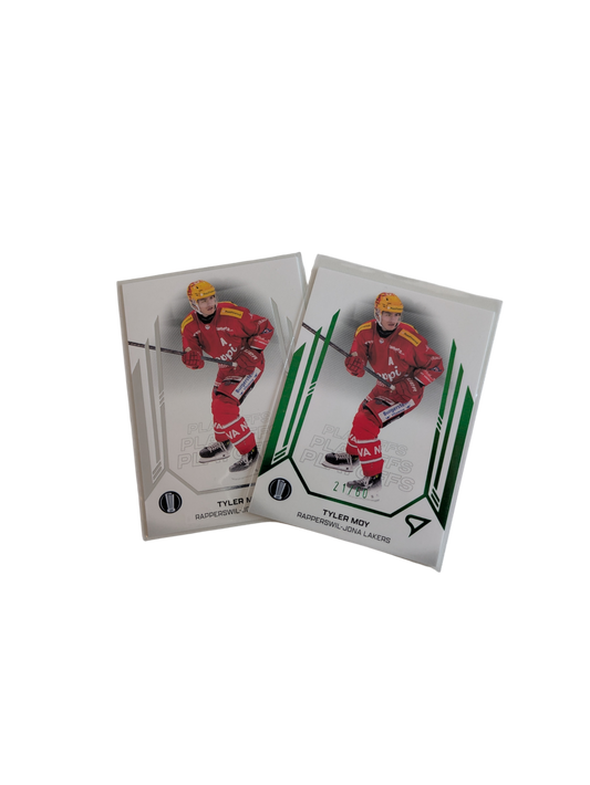 2025 SportZoo National League Playoffs Rapperswil Tyler Moy Base + 21/60 Green card