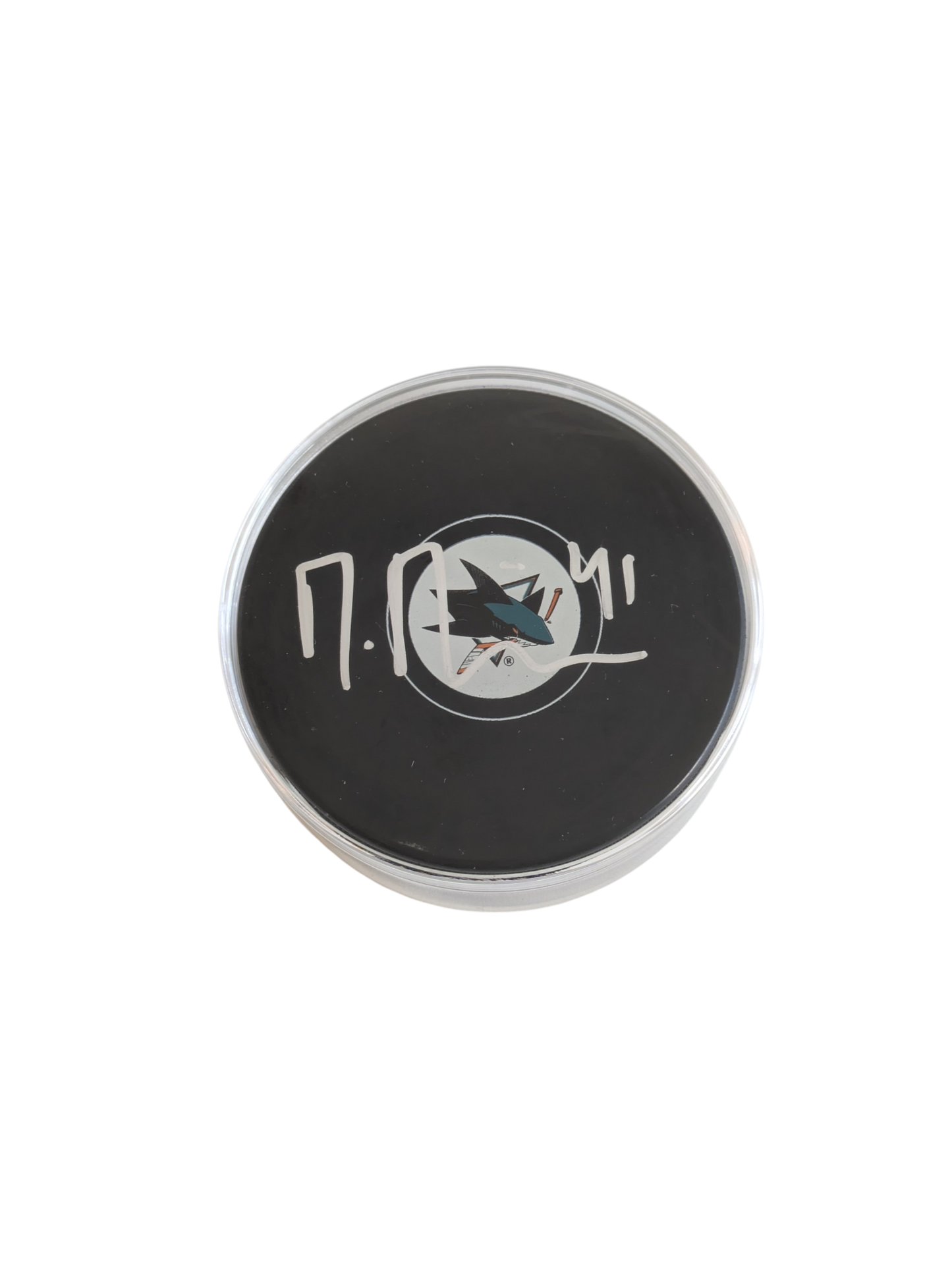 San Jose Sharks Mirco Mueller signed NHL Puck