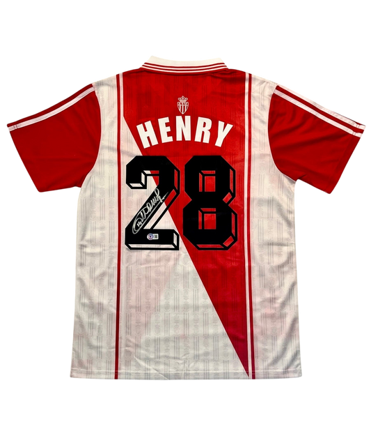 AS Monaco Thierry Henry signed Football Rookie Jersey
