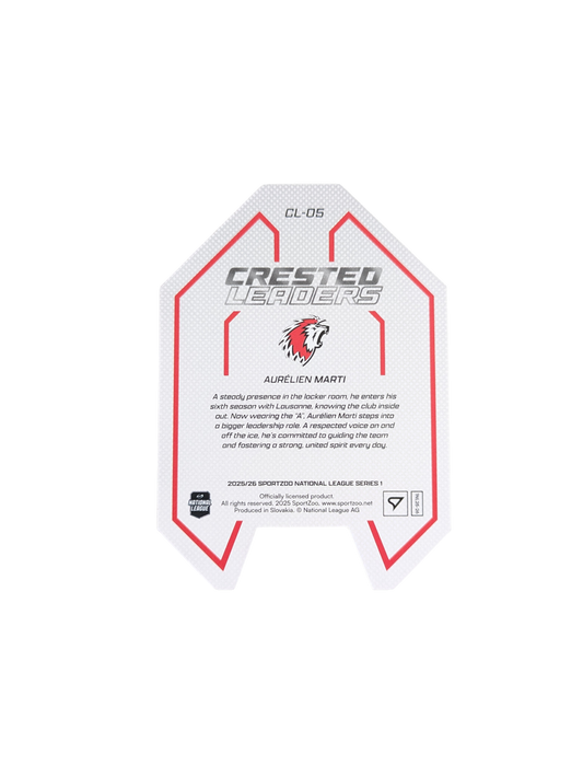 2026 SportZoo National League Crested Leaders Lausanne Aurélien Marti 50/65 card