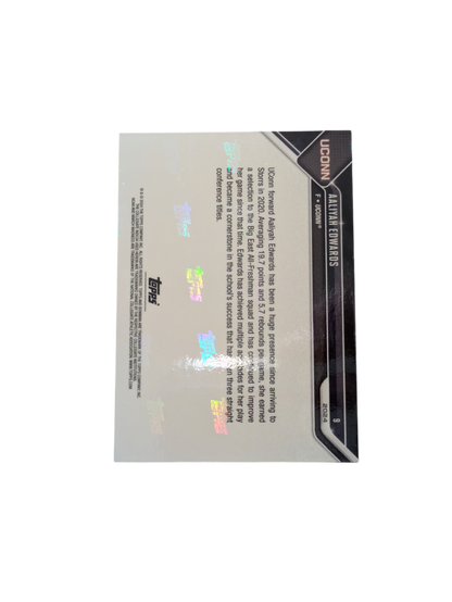 2024 Topps Bowman U March Madness UConn Aaliyah Edwards 67/99 card