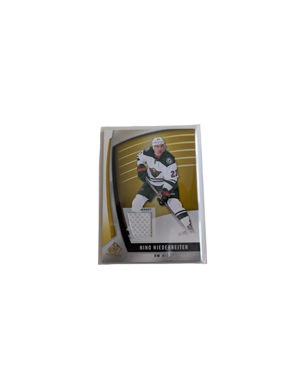 2017 Upper Deck SP Game Used Minnesota Wild Nino Niederreiter Jersey Patch card