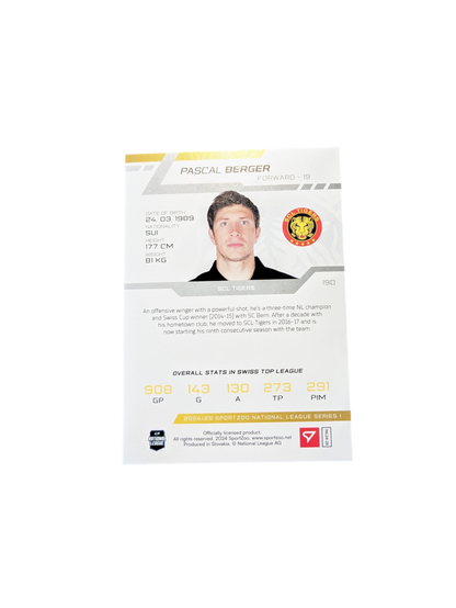 2025 SportZoo National League Langnau Pascal Berger 08/30 Blue card