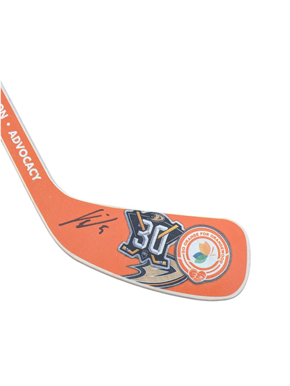 2024 Mini Wood Hockey Stick Anaheim Ducks signed by Urho Vaakanainen