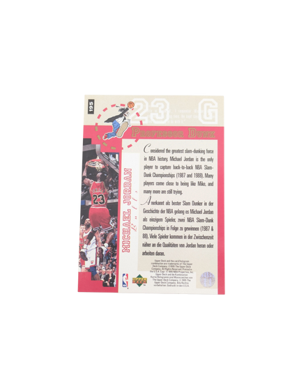 1995-96 Upper Deck Collector's Choice - Professor Dunk Michael Jordan #195 card
