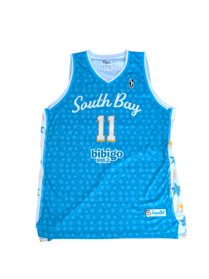 South Bay Lakers Theme Night G League Jersey signed by Drew Timme