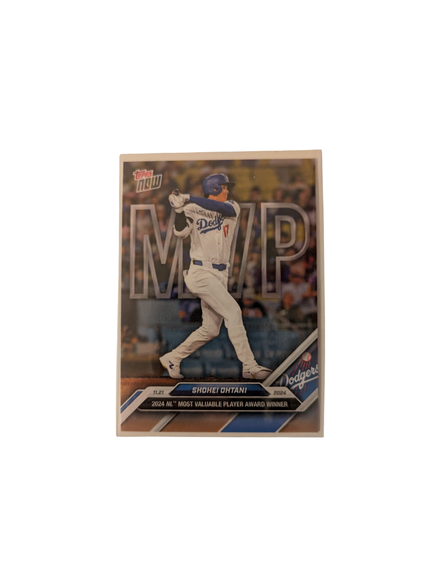 2024 Topps Now Los Angeles Dodgers Shohei Ohtani MVP Card