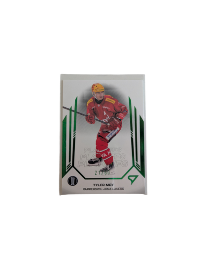 2025 SportZoo National League Playoffs Rapperswil Tyler Moy Base + 21/60 Green card