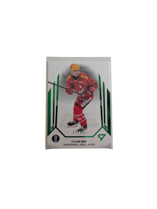 2025 SportZoo National League Playoffs Rapperswil Tyler Moy Base + 21/60 Green card