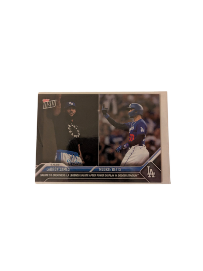 2023 Topps Now Los Angeles Dodgers Mookie Betts v LeBron James Card