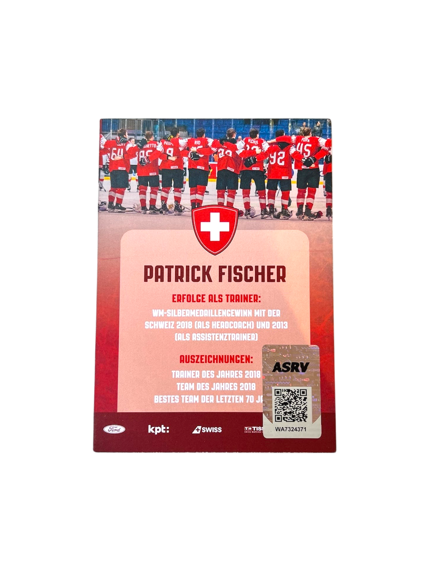 Hockey Postcard signed by Patrick Fischer (105x148mm)