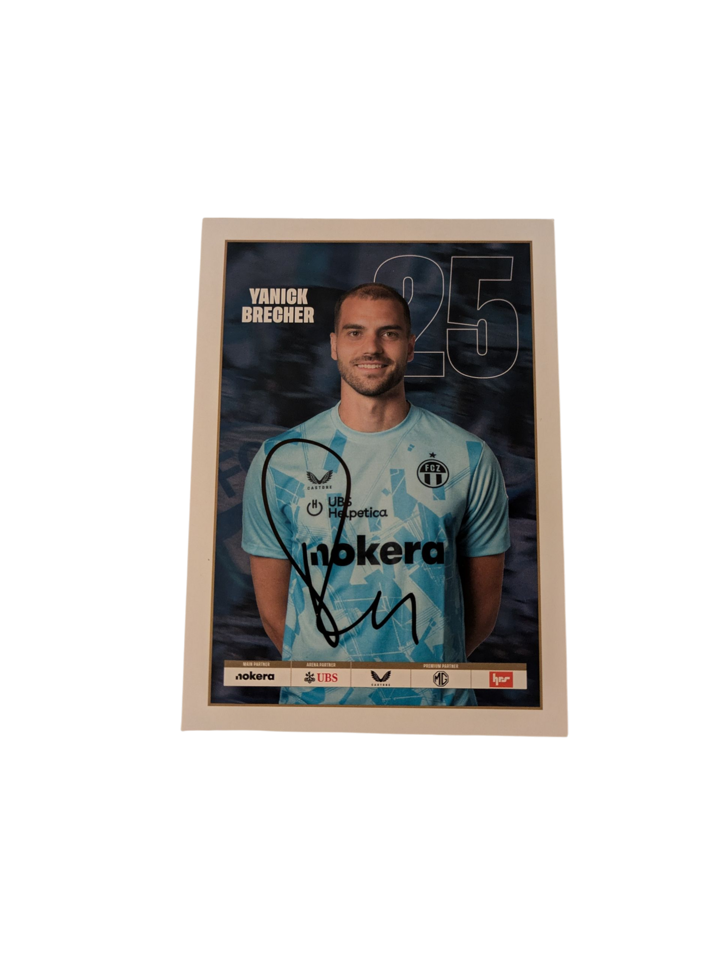 FC Zürich Football Auto Card signed by Yanick Brecher