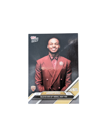 2025 Topps Now Los Angeles Lakers Draft Pick 55 Bronny James Rookie card