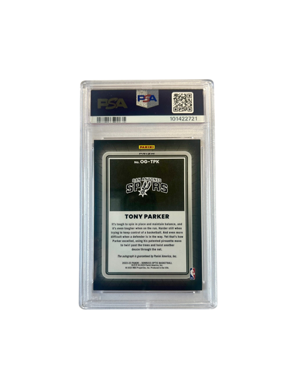2022 Donruss Optic Tony Parker Opti-Graphs Choice Autograph PSA card