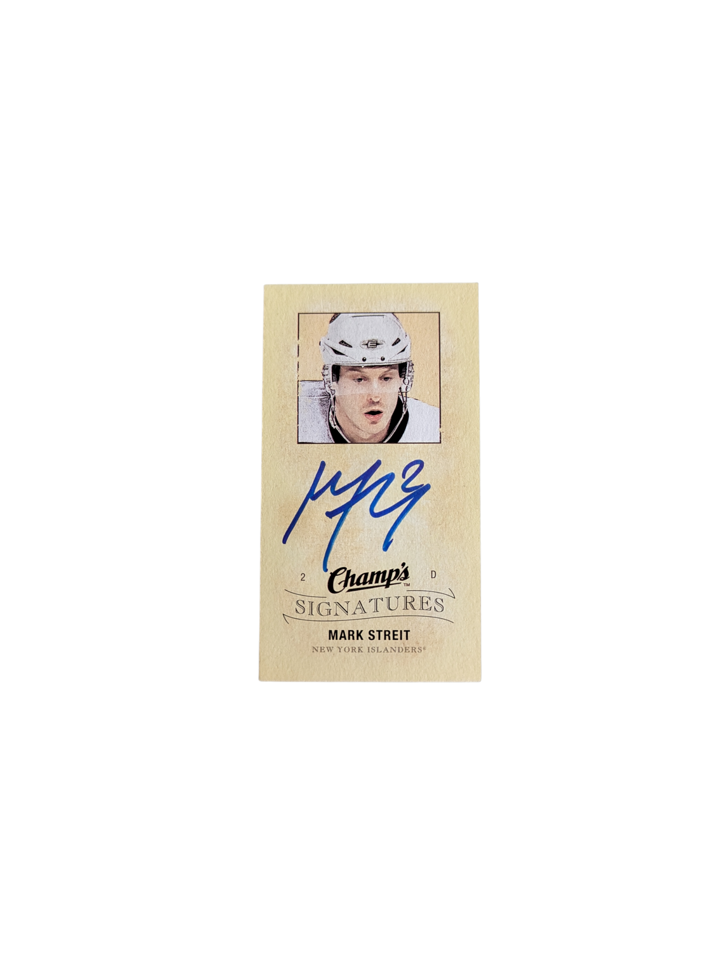 2009 Upper Deck Champ's Hockey New York Islanders Mark Streit Mini Auto card