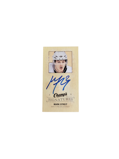 2009 Upper Deck Champ's Hockey New York Islanders Mark Streit Mini Auto card