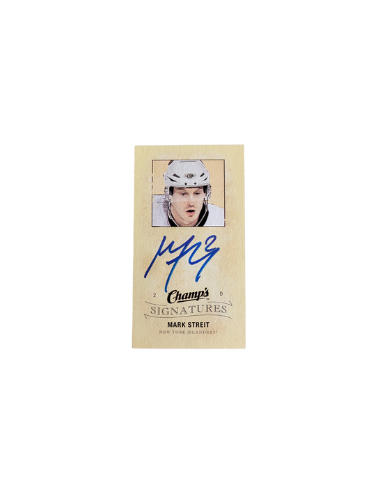 2009 Upper Deck Champ's Hockey New York Islanders Mark Streit Mini Auto card