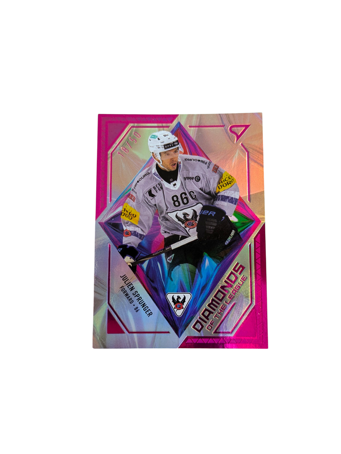 2026 SportZoo National League Diamonds Fribourg Gottéron Julien Sprunger 18/50 card
